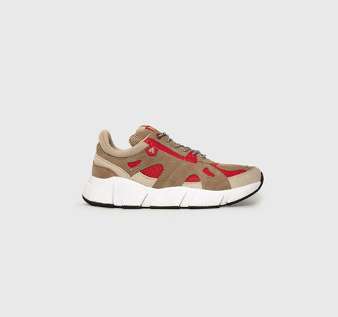 Switch - Tan Taupe Red - Woman-Switch-Asfvlt-Asfvlt Sneakers Sko Norge