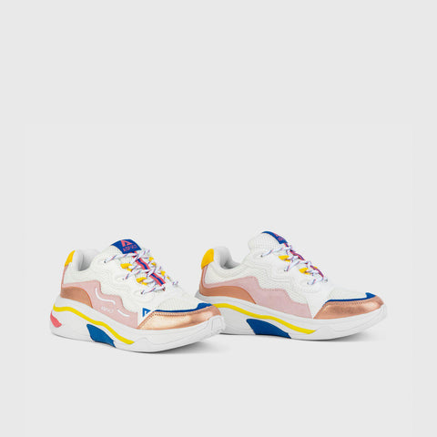  Onset - White Pink Yellow Blue - Woman-Onset-Asfvlt-Asfvlt Sneakers Sko Norge